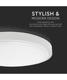 24W LED Deckenleuchte - Ø29,5cm, Höhe: 5,5cm, weißer Rand