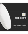 24W LED Deckenleuchte - Ø29,5cm, Höhe: 5,5cm, weißer Rand
