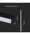 40W LED-Hängeleuchte - 120cm, Samsung LED-Chip