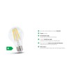 Spectrum 6,8W LED-Lampe - 213 lm/W, A60, Glühfaden, klares Glas, E27