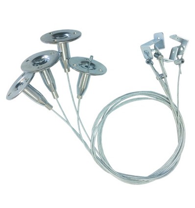 Drahtset für LED-Panel - 1 Meter, höhenverstellbar, Set mit 4 Stück
