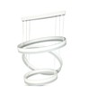 92W dimmbarer Kronleuchter mit 3 Ringen - Ø60cm, warmweiß, weiches Licht