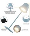 Wiederaufladbare LED-Tischlampe Innen/Außen - Hellblau, Touch-dimmbar, CCT, IP54 für den Außenbereich