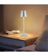 Wiederaufladbare LED-Tischlampe für Innen/Außen - Grau, Touch-dimmbar, CCT, IP54 für den Außenbereich