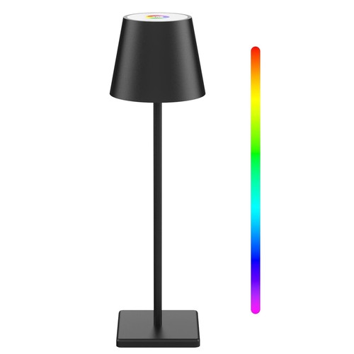 Wiederaufladbare LED-Tischlampe für Innen/Außen - RGB+CCT, Touch-dimmbar, IP54 für den Außenbereich