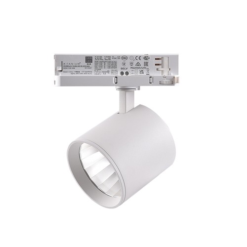 30W 3-Phasen dimmbarer RA90 Schienenstrahler - 175 lm/W, 38 Grad, Weiß