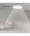 24W LED Deckenleuchte - Ø29,5cm, Höhe: 5,5cm, weißer Rand