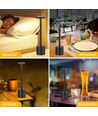 Wiederaufladbare LED-Tischlampe - Schwarz, Touch-dimmbar, CCT, IP20