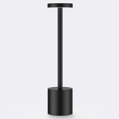 Wiederaufladbare LED-Tischlampe - Schwarz, Touch-dimmbar, CCT, IP20