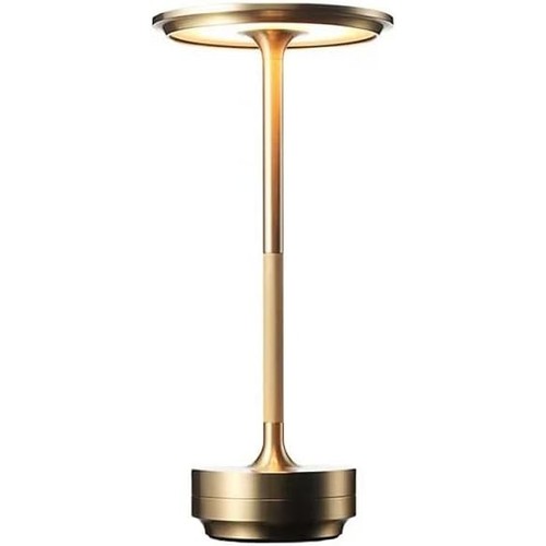 Wiederaufladbare LED-Tischleuchte, einstellbare Farbe - Gold, Touch-dimmbar, IP20