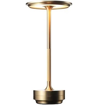Wiederaufladbare LED-Tischlampe - Gold, Touch-Dimmer, CCT, IP20