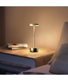 Wiederaufladbare LED-Tischlampe - Gold, Touch-Dimmer, CCT, IP20