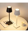 Wiederaufladbare LED-Tischlampe Innen/Außen - Weiß, IP54 Außenbereich, Touch dimmbar