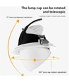 30W Ø16,5cm Downlight - Ausschnitt: Ø15 cm, Maße: Ø16,5 cm, 4100lm, Verstellbarer Winkel