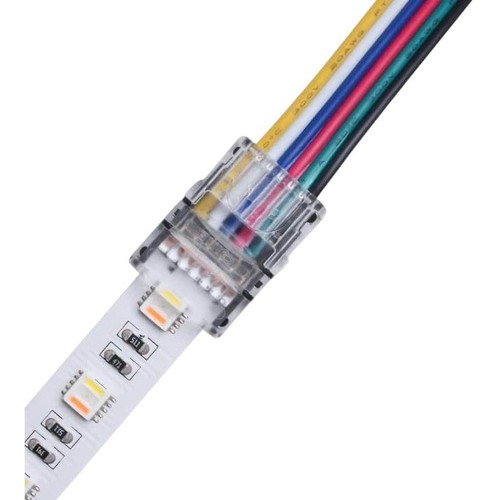 LED-Streifen Verbinder für lose Kabel - 12mm, RGB+CCT, IP20, 5V-24V