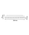 12W RA90 SHIFT Grid - Weiß, 20 cm, UGR19
