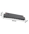 12W RA90 SHIFT Grid - 20 cm, Schwarz, UGR19