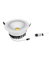 5W Ø8,5cm COB Einbaustrahler RA80 - Ausschnitt: Ø7 cm, Maße: Ø8,5 cm, weißer Rand, 2700K