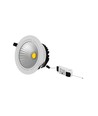5W Ø8,5cm COB Einbaustrahler RA80 - Ausschnitt: Ø7 cm, Maße: Ø8,5 cm, weißer Rand, 2700K