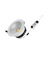 5W Ø8,5cm COB Einbaustrahler RA80 - Ausschnitt: Ø7 cm, Maße: Ø8,5 cm, weißer Rand, 2700K