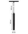 12W RA90 SHIFT Pendelleuchte - Schwarz, 30 cm
