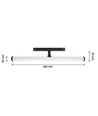 12W RA90 SHIFT Beam - Schwarz, 40 cm