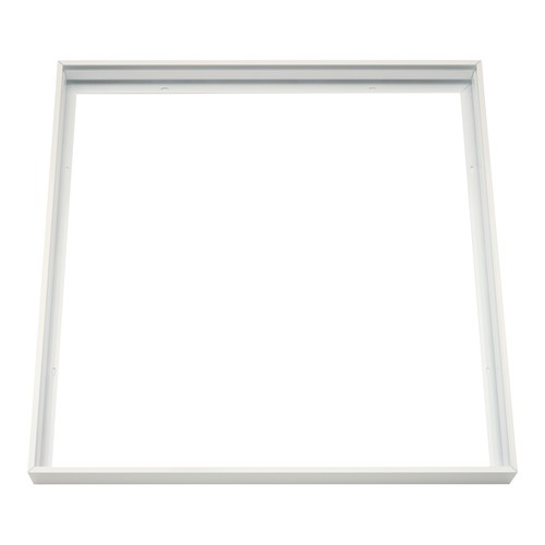 Rahmen für 60x60 LED-Panel - Schnellmontage-Set, Kunststoffecken, weißer Rand, 65 mm hoch