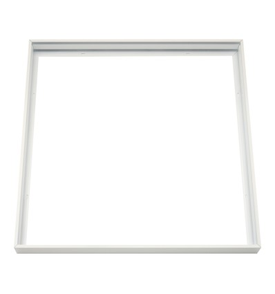 Rahmen für 60x60 LED-Panel - Schnellmontage-Set, Kunststoffecken, weißer Rand, 65 mm hoch