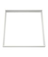 Rahmen für 60x60 LED-Panel - Schnellmontage-Set, Kunststoffecken, weißer Rand, 65 mm hoch
