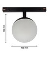 5W RA90 SHIFT Globe - Schwarz, Ø10 cm