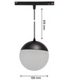 5W RA90 SHIFT Globe P - Schwarz, Ø10 cm