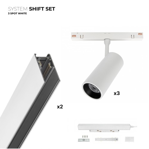 3x SHIFT Strahler-Set - 2 Meter komplett + Strahler, Weiß
