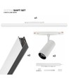 SHIFT 2er Spot + Schienensystem-Set - 2 Meter komplett + Spots und Grundbeleuchtung, Weiß