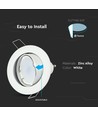 MR16 oder GU10 Downlight-Set - Ohne Leuchtmittel, weiß, Lochausschnitt: Ø7,4 cm, Maße: Ø8,2 cm