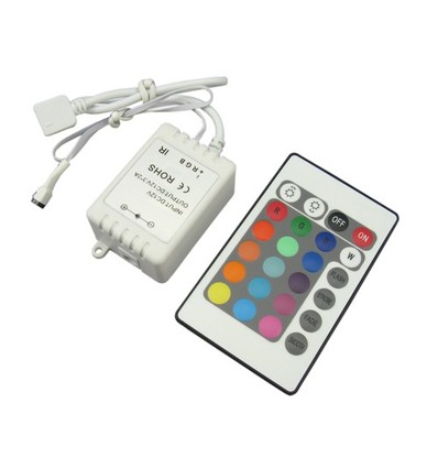 RGB-Controller mit Fernbedienung - 12V (72W), 24V (144W), Infrarot
