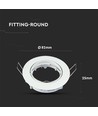 MR16 oder GU10 Downlight-Set - Ohne Leuchtmittel, weiß, Lochausschnitt: Ø7,4 cm, Maße: Ø8,2 cm