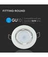 MR16 oder GU10 Downlight-Set - Ohne Leuchtmittel, weiß, Lochausschnitt: Ø7,4 cm, Maße: Ø8,2 cm