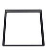 Rahmen für 60x60 LED-Panel, schwarz - Schnelle schraubenlose Montage, schwarzer Rand