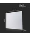 V-Tac 60x60 hinterleuchtetes LED-Panel - 36W, weißer Rand