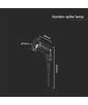 V-Tac Mini Gartenstecker - GU10, IP65, Schwarz, ohne Leuchtmittel