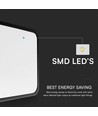 24W LED-Deckenleuchte - 29,5 x 29,5 cm, schwarzer Rand