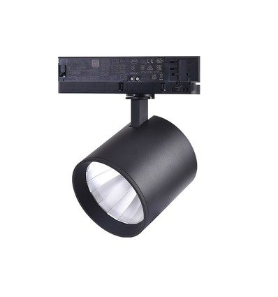 LEDlife schwarzer 3-Phasen-Schienenspot 30W - CASAMBI dimmbar, RA90, 170lm/W