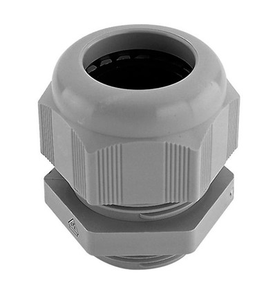 Verschraubung für IP65 Leuchte - Mit Gummiring und Entlastung, 16mm