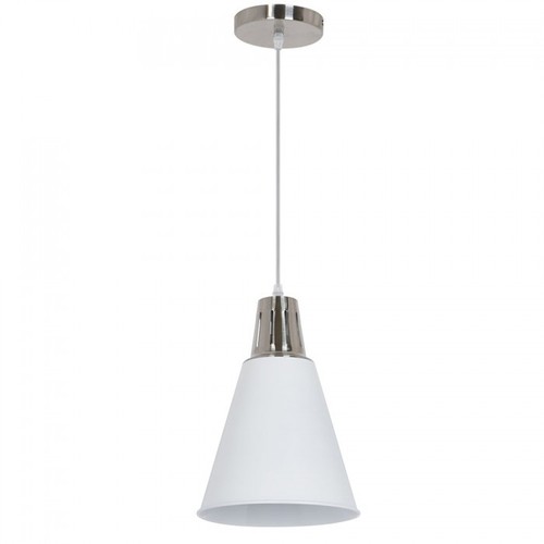 V-Tac moderne Pendelleuchte - Chrom + weiß sandgestrahlt, Ø22 cm, E27