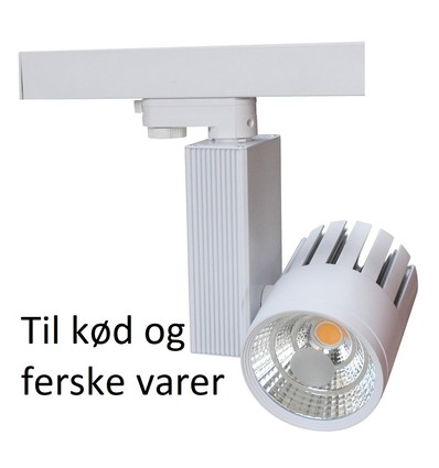 30W 3-Phasen Schienenstrahler - 2700lm, Für Fleisch