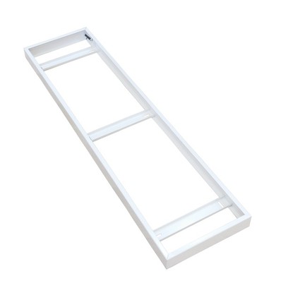 Rahmen für 120x30 LED-Panel – Komplett montiert, weißer Rand