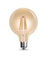 E27 8W dimmbare LED Globe-Lampe - Ø12,5 cm, Kohlefaden, extra warmweiß