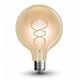 E27 5W LED Globe-Lampe - Ø12,5cm, Kohlefaden, extra warmweiß