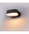 6W LED Wandleuchte - IP65 Außenbereich, oval, 350 Grad drehbar, schwarz, inkl. Leuchtmittel