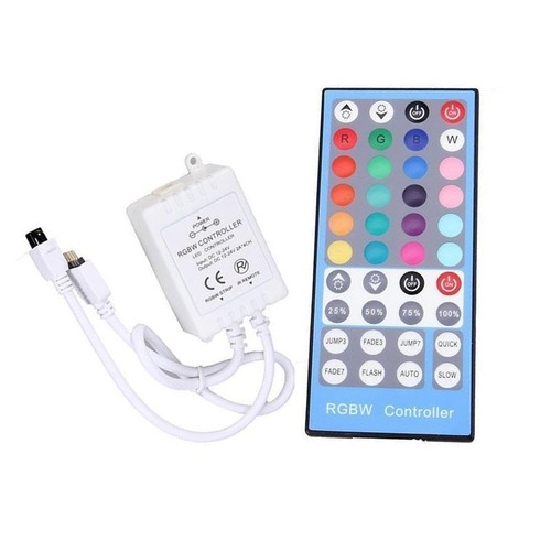 RGB+WW Controller mit Fernbedienung - Nur passend für RGB+WW Streifen, Infrarot, 12V (96W), 24V (192W)